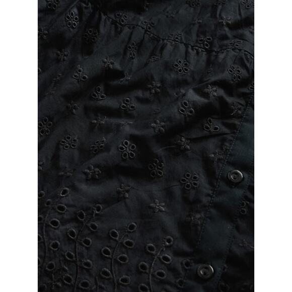 NWT Gap × DÔEN Black Eyelet Midi Dress -XXS - Picture 6 of 6